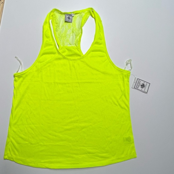 Neon Yellow Racerback Tank Top - Picture 1 of 7